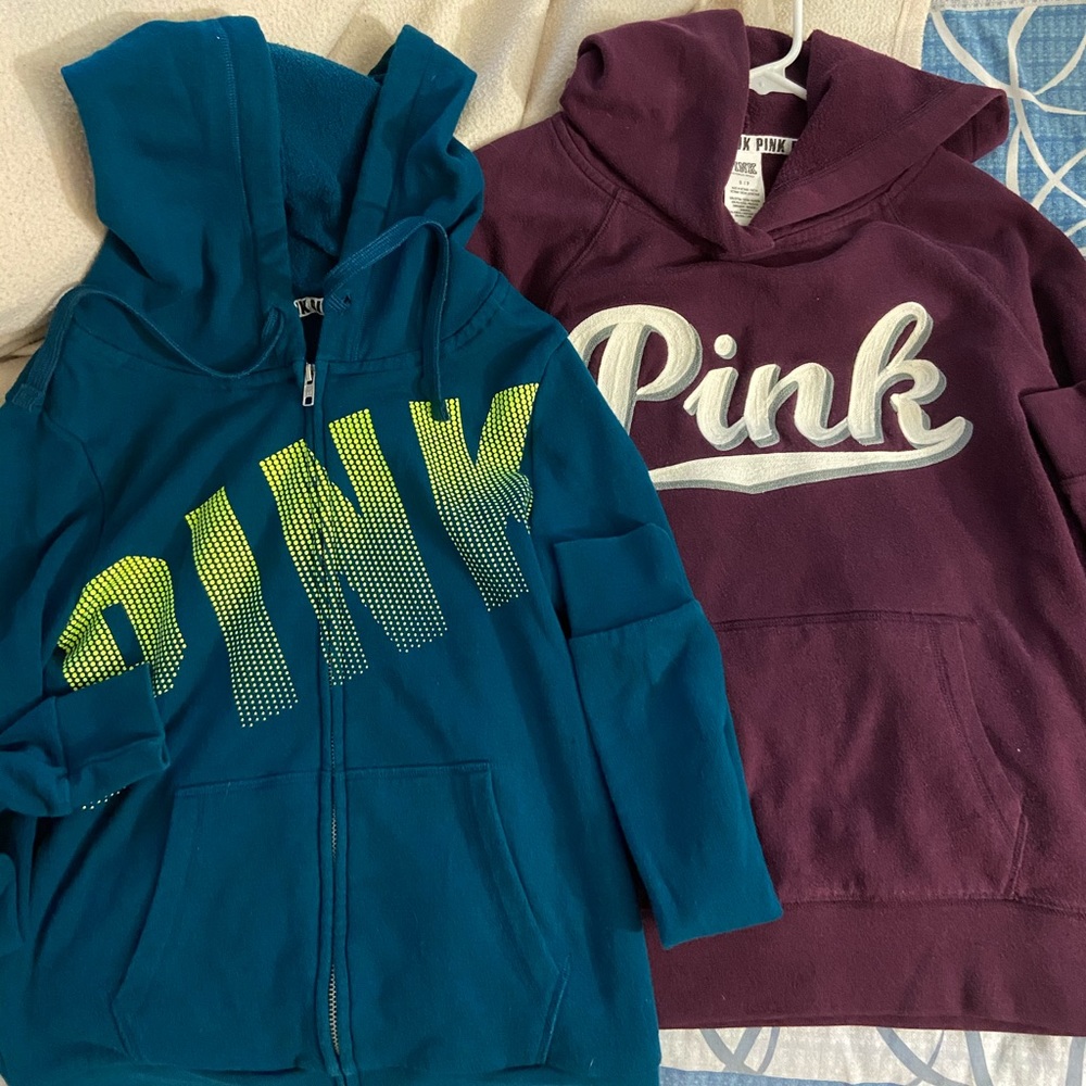Pink hoodie and full zip
